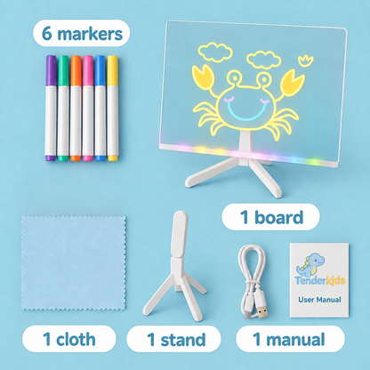 LouLouScreen™ – LED Light-Up Drawing Board for Kids