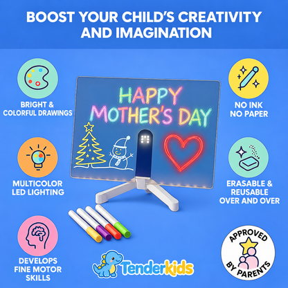 LouLouScreen™ – LED Light-Up Drawing Board for Kids